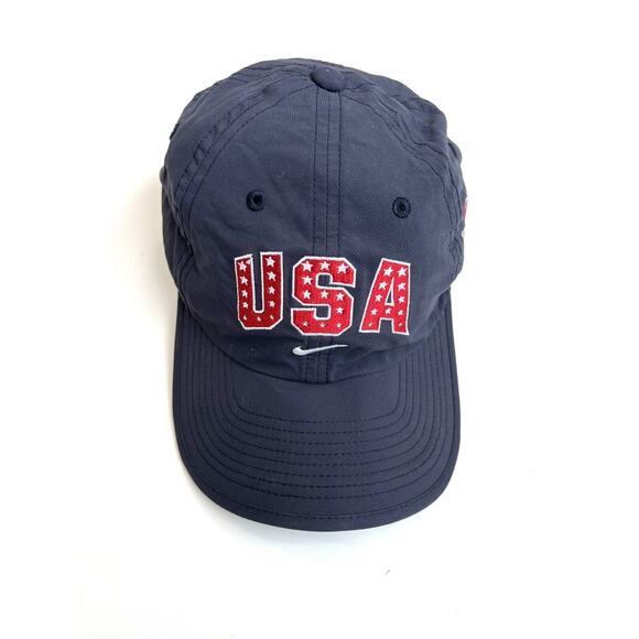 Nike USA Olympics Blue Dri Fit Baseball Cap Hat - Picture 1 of 4